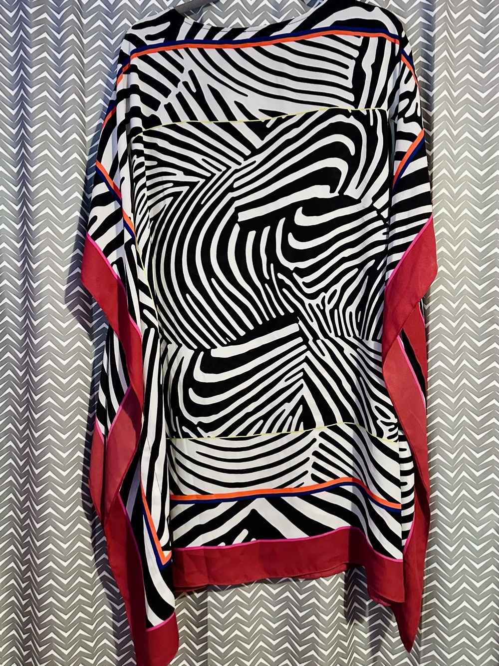 Trina Turk x I.N.C. | Zebra Krint kaftan, L/XL - Picture 6 of 8